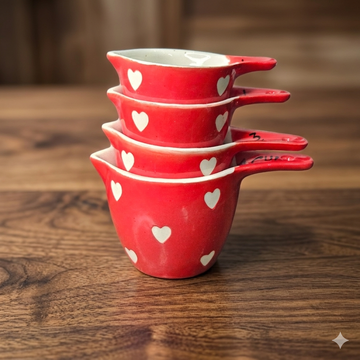 ❤️ RED MEASURING SET OF 4