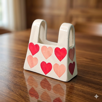 🧺 BAG BASKET VASE HEART PRINT 🏺✨