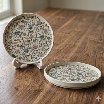 💙 BLUE MULTI COLOUR CARPET PLATTER – 10 INCH 🍽️✨