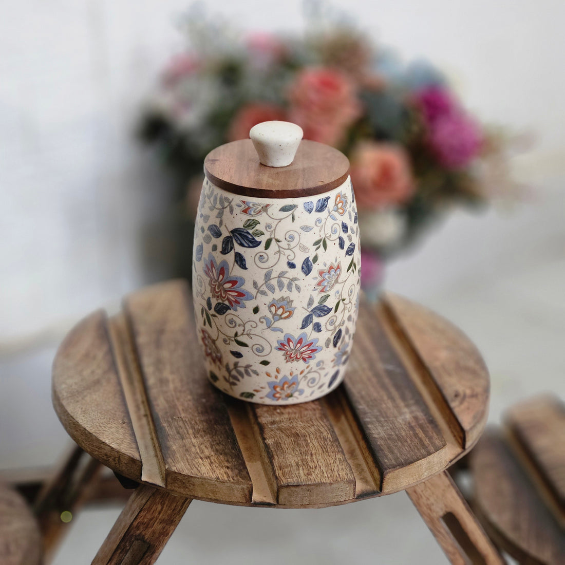 Multi decal print Cylinder Air Tight Jar – 400ml