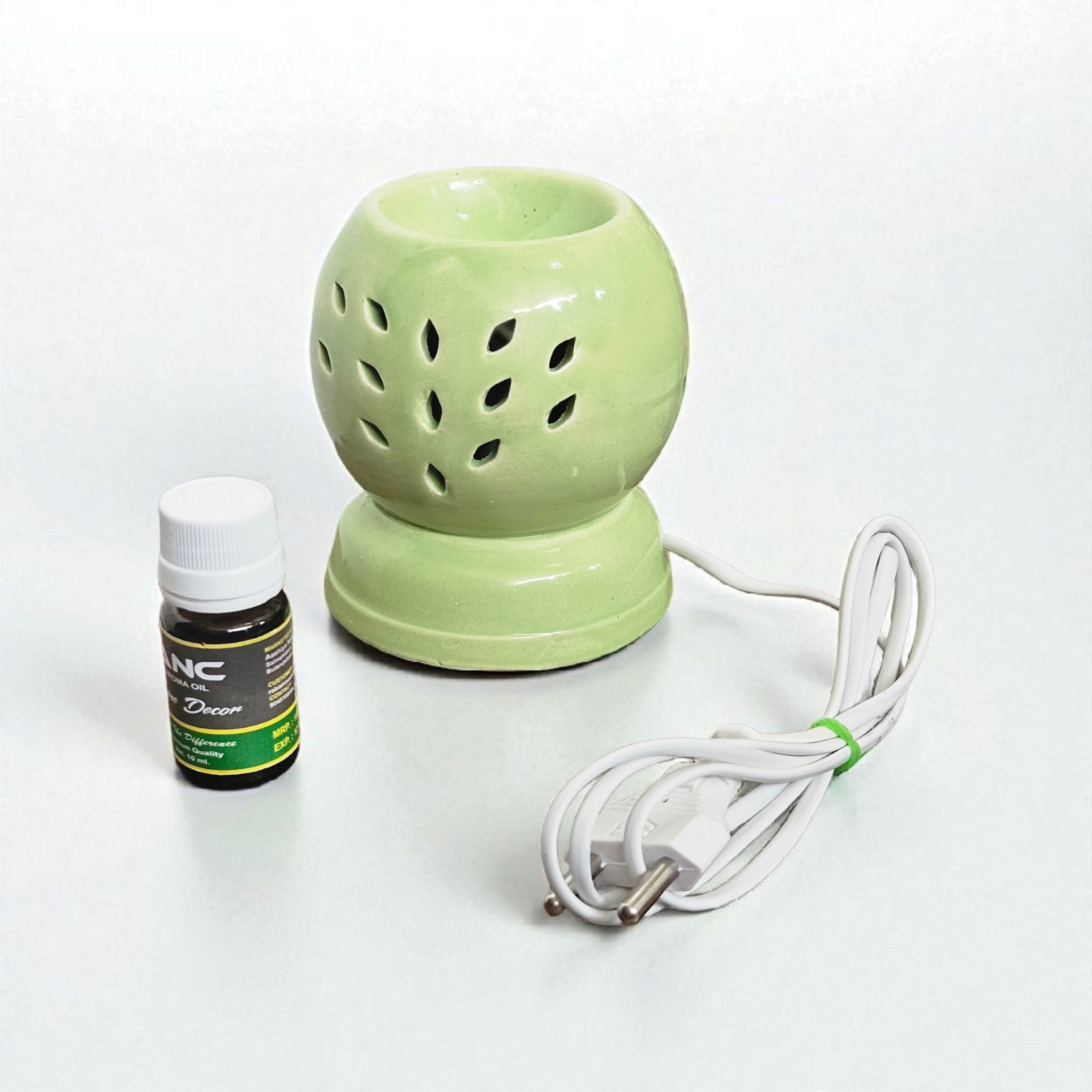 Ceramic Parrot Green Ball Electric Diffuser with Fragrance – Premium Quality