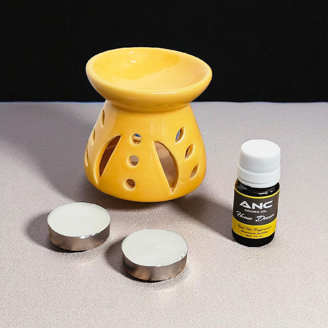 Citrus Yellow Candle Diffuser + 2 Candles + 1 Fragrance– Premium Quality