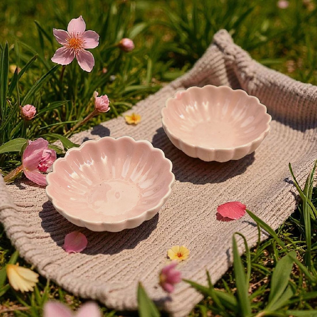 Pink Flower Dessert Bowl 🌸