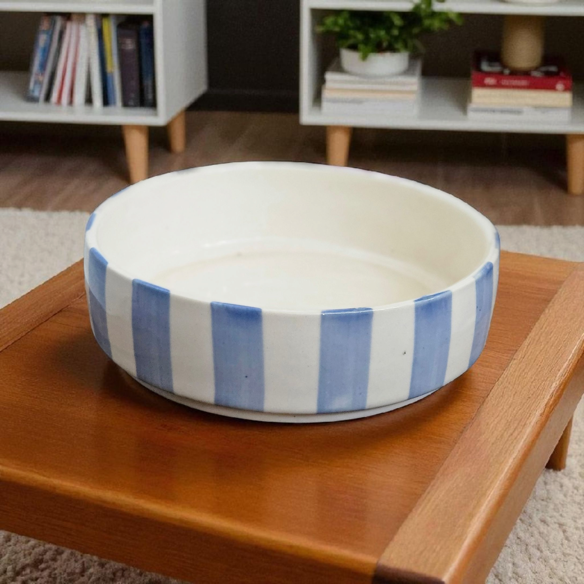 Blue Stripe Salad Bowl – 7 Inch 💙🥗