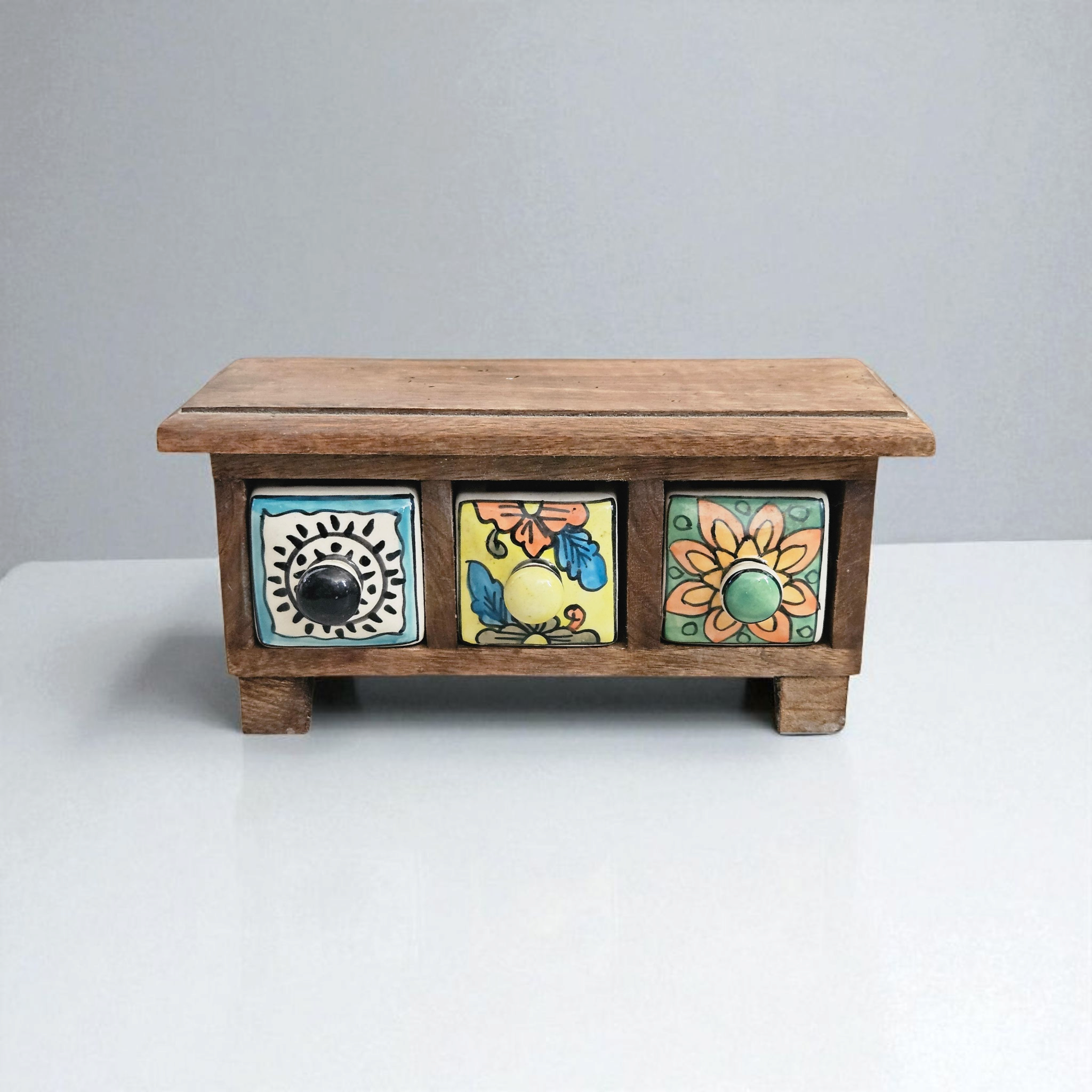 Three Drawer with Wooden Frame – Premium Quality