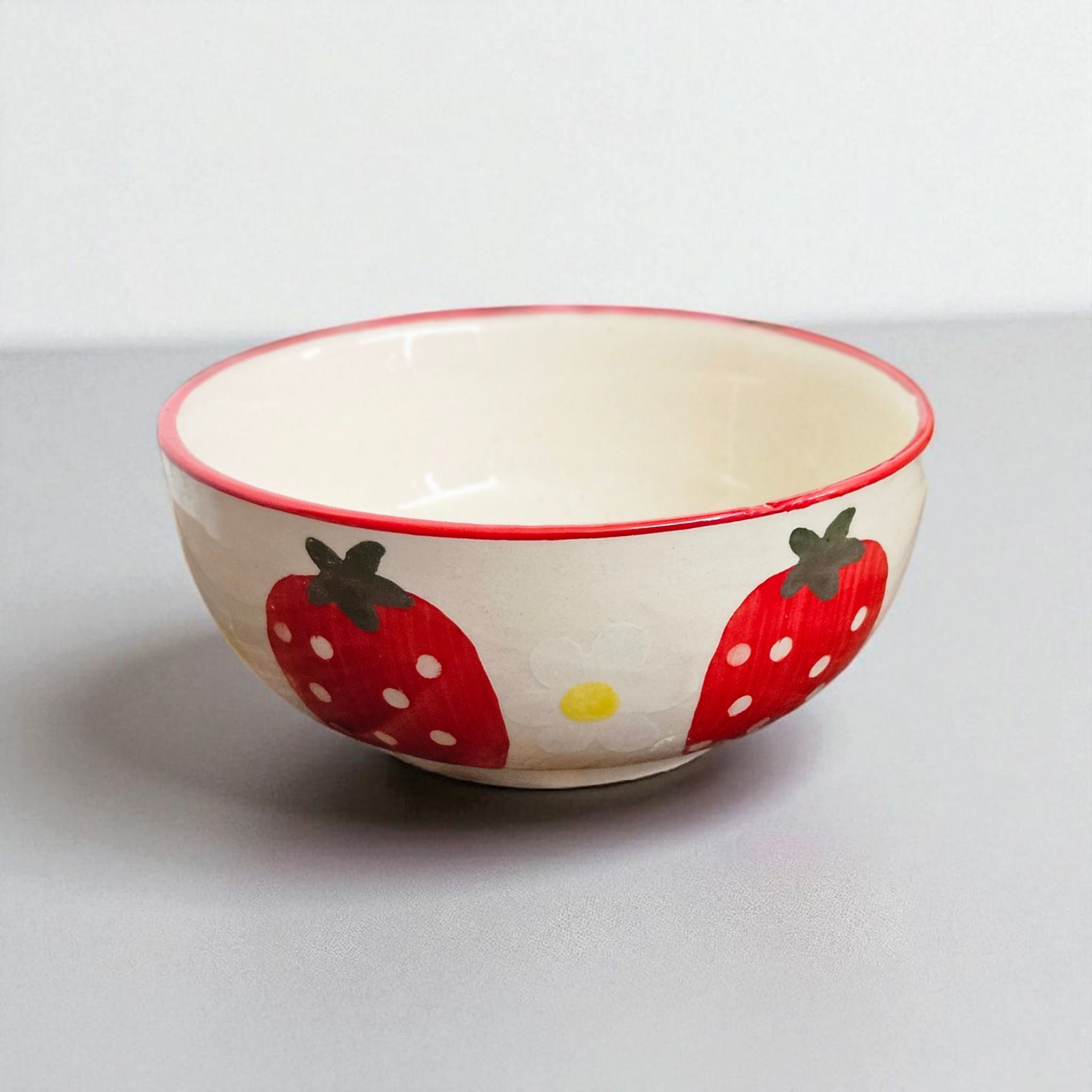 Strawberry Print Dessert Bowl 🍓