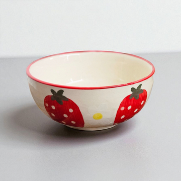 Strawberry Print Dessert Bowl 🍓