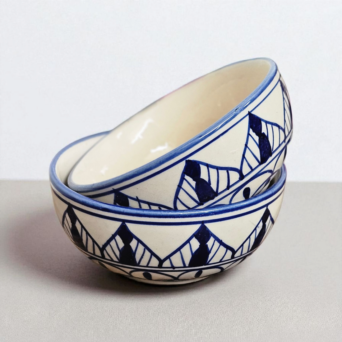 Blue Mughal Print Dessert Bowl 🔵