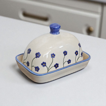 LAVENDER FLOWER CERAMIC BUTTER DISH – 1/2 KG