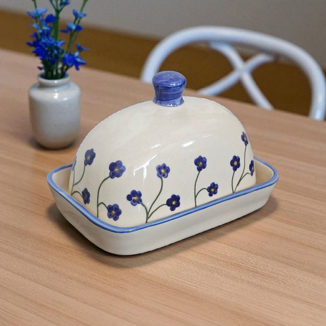 LAVENDER FLOWER CERAMIC BUTTER DISH – 1/2 KG