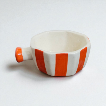 CERAMIC STRIP ORANGE DIP BOWL 🧡