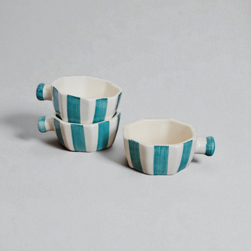 CERAMIC SEA GREEN HANDLE DIP BOWL 🌊