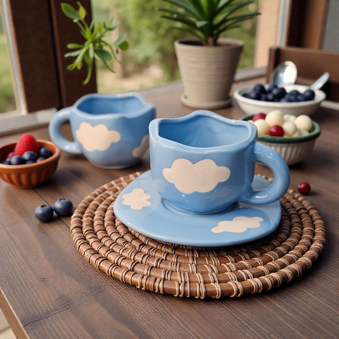 BLUE CLOUD CUP & SAUCER – 240 ML
