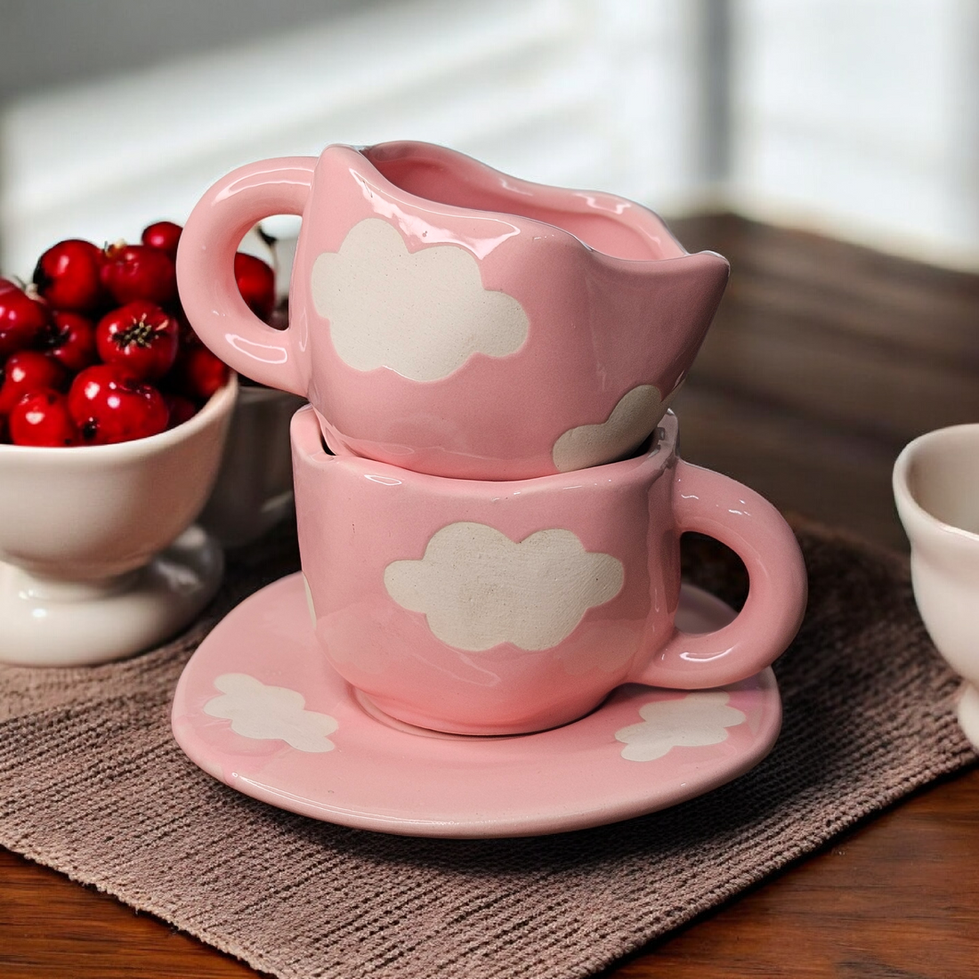 PINK CLOUD CUP & SAUCER – 240 ML