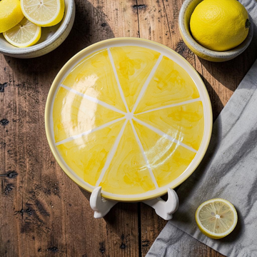 🍋✨ Lemon Fruit Platter – 8 Inch 🍽️🌿