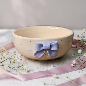 💙 BLUE BOW PASTA BOWL – 5.5 INCH 🍝