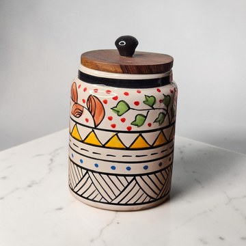 🎨 AIR TIGHT JAR – MULTI PAINTING DESIGN 800G 🫙