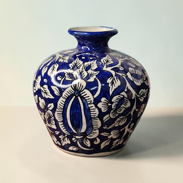 💙 BLUE MUGHAL MATKA VASE – 8 INCH 🏺