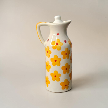 💛 YELLOW FLOWER OIL DISPENSER – 450ML 🫒