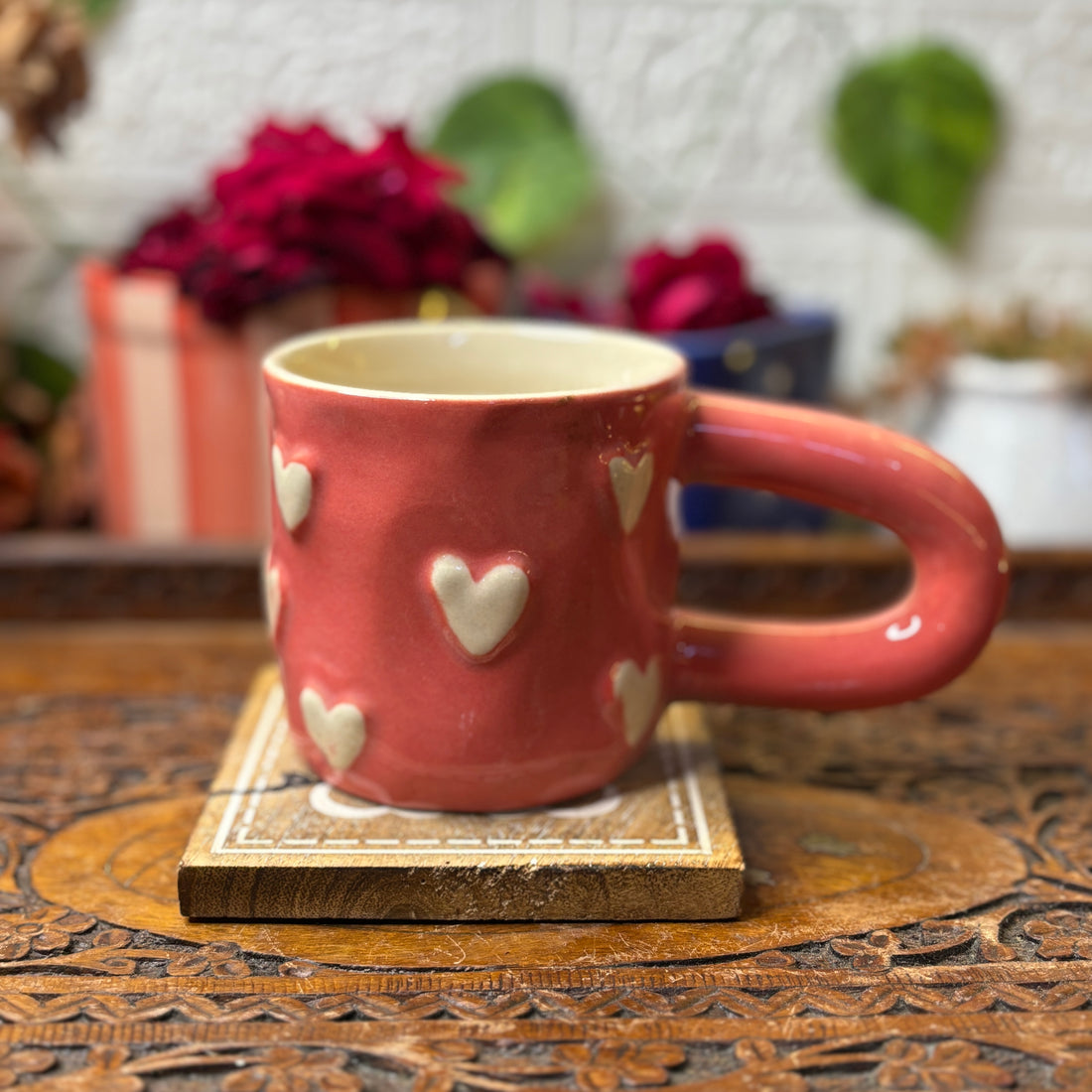 Ceramic Pink “Pinterest-Style” Mug – 220ml